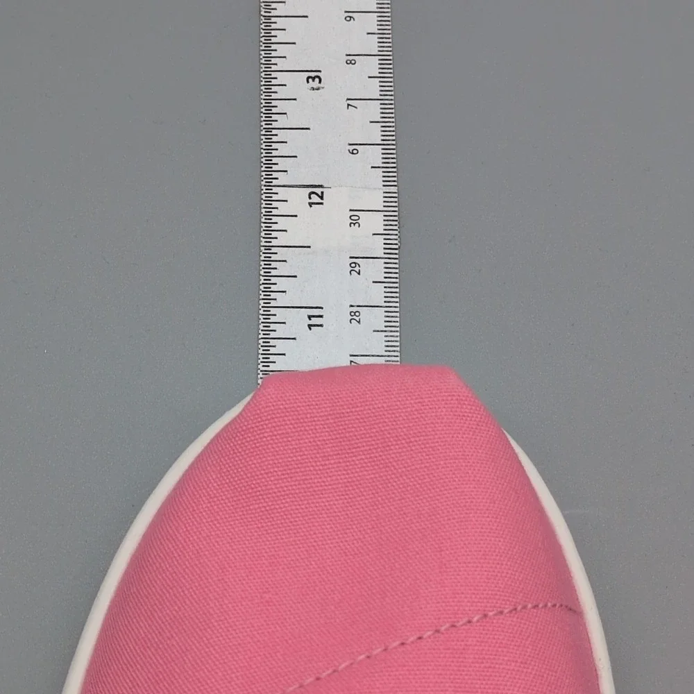 Toms Shoes Girls Belmont Pink 5.5 Slip On Flats Canvas Comfort Stretch NEW